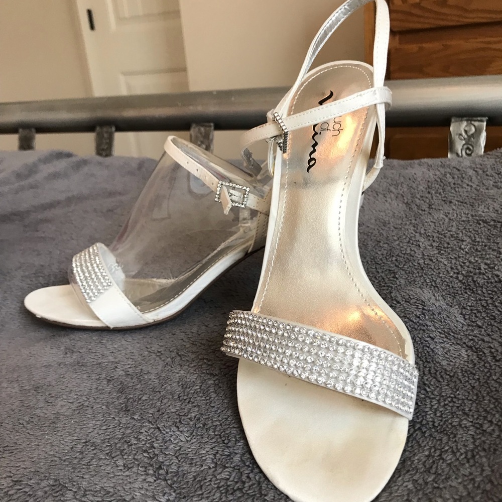 Nessa LS Ivory with embellished crystals